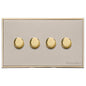 Executive Range Satin Nickel with Polished Brass Switches & Sockets, EX15 - 4G Multi Location Secondary Dimmer by Heritage Brass By M-Marcus