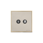 Executive Range Satin Nickel with Polished Brass Switches & Sockets, EX15 - TV/Satellite Socket by Heritage Brass By M-Marcus