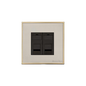 Executive Range Satin Nickel with Polished Brass Switches & Sockets, EX15 - 2 Gang Master Line Socket by Heritage Brass By M-Marcus