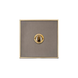Executive Range Satin Black Nickel with Polished Brass Switches & Sockets, EX16 - 1 Gang Toggle Switch by Heritage Brass By M-Marcus