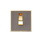 Executive Range Satin Black Nickel with Polished Brass Switches & Sockets, EX16 - 45A DP Cooker Switch with Neon (single plate) by Heritage Brass By M-Marcus