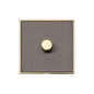 Executive Range Satin Black Nickel with Polished Brass Switches & Sockets, EX16 - 1G Multi Location Primary Dimmer by Heritage Brass By M-Marcus