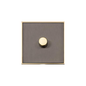 Executive Range Satin Black Nickel with Polished Brass Switches & Sockets, EX16 - 1 Gang Dimmer 250 watts (Compatible with halogen/ incandescent bulbs) by Heritage Brass By M-Marcus