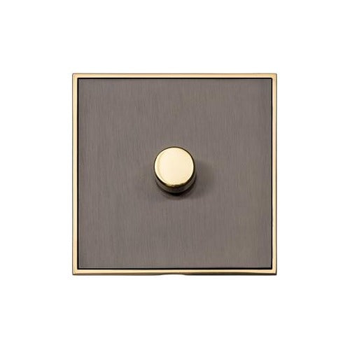 Executive Range Satin Black Nickel with Polished Brass Switches & Sockets, EX16 - 1G Multi Location Secondary Dimmer by Heritage Brass By M-Marcus