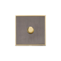 Executive Range Satin Black Nickel with Polished Brass Switches & Sockets, EX16 - 1 Gang Dimmer 400 watts (Compatible with halogen/ incandescent bulbs) by Heritage Brass By M-Marcus