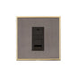 Executive Range Satin Black Nickel with Polished Brass Switches & Sockets, EX16 - 1 Gang CAT6 by Heritage Brass By M-Marcus