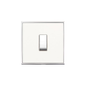 Executive Range Matt White with Polished Chrome Switches & Sockets, EX20 - 1 Gang Rocker Switch by Heritage Brass By M-Marcus
