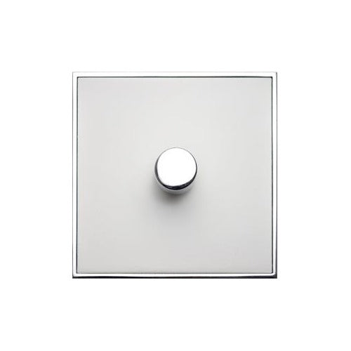 Executive Range Matt White with Polished Chrome Switches & Sockets, EX20 - 1G Multi Location Primary Dimmer by Heritage Brass By M-Marcus