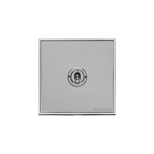 Executive Range Polished Chrome Switches & Sockets, EX22 - 1 Gang Toggle Switch by Heritage Brass By M-Marcus