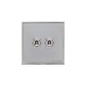Executive Range Polished Chrome Switches & Sockets, EX22 - 2 Gang Toggle Switch by Heritage Brass By M-Marcus