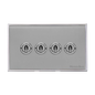 Executive Range Polished Chrome Switches & Sockets, EX22 - 4 Gang Toggle Switch by Heritage Brass By M-Marcus