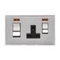 Executive Range Polished Chrome Switches & Sockets, EX22 - 45A Cooker Unit + 13A Socket by Heritage Brass By M-Marcus