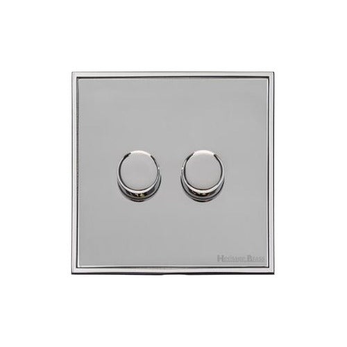 Executive Range Polished Chrome Switches & Sockets, EX22 - 2G Multi Location Secondary Dimmer by Heritage Brass By M-Marcus