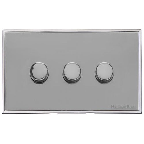 Executive Range Polished Chrome Switches & Sockets, EX22 - 3G Multi Location Secondary Dimmer by Heritage Brass By M-Marcus