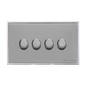 Executive Range Polished Chrome Switches & Sockets, EX22 - 4 Gang Dimmer 400 watts(Compatible with halogen/ incandescent bulbs) by Heritage Brass By M-Marcus