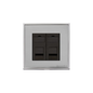 Executive Range Polished Chrome Switches & Sockets, EX22 - 2 Gang Master Line Socket by Heritage Brass By M-Marcus
