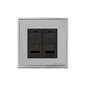 Executive Range Polished Chrome Switches & Sockets, EX22 - 2 Gang CAT6 by Heritage Brass By M-Marcus