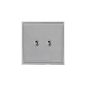Executive Range Polished Chrome Switches & Sockets, EX22 - 2 Gang Stockholm Toggle by Heritage Brass By M-Marcus