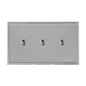 Executive Range Polished Chrome Switches & Sockets, EX22 - 3 Gang Stockholm Toggle by Heritage Brass By M-Marcus