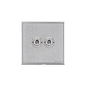 Executive Range Satin Chrome with Polished Chrome Switches & Sockets, EX23 - 2 Gang Toggle Switch by Heritage Brass By M-Marcus