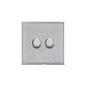 Executive Range Satin Chrome with Polished Chrome Switches & Sockets, EX23 - 2 Gang Dimmer 400 watts (Compatible with halogen/ incandescent bulbs) by Heritage Brass By M-Marcus
