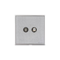 Executive Range Satin Chrome with Polished Chrome Switches & Sockets, EX23 - TV/Satellite Socket by Heritage Brass By M-Marcus