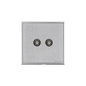 Executive Range Satin Chrome with Polished Chrome Switches & Sockets, EX23 - TV/FM Diplexed Socket by Heritage Brass By M-Marcus