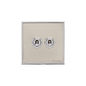 Executive Range Satin Nickel with Polished Chrome Switches & Sockets, EX25 - 2 Gang Toggle Switch by Heritage Brass By M-Marcus