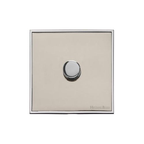 Executive Range Satin Nickel with Polished Chrome Switches & Sockets, EX25 - 1G Multi Location Primary Dimmer by Heritage Brass By M-Marcus