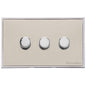 Executive Range Satin Nickel with Polished Chrome Switches & Sockets, EX25 - 3G Multi Location Secondary Dimmer by Heritage Brass By M-Marcus