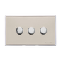 Executive Range Satin Nickel with Polished Chrome Switches & Sockets, EX25 - 3 Gang Dimmer 400 watts (Compatible with halogen/ incandescent bulbs) by Heritage Brass By M-Marcus