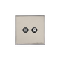 Executive Range Satin Nickel with Polished Chrome Switches & Sockets, EX25 - TV/Satellite Socket by Heritage Brass By M-Marcus