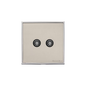 Executive Range Satin Nickel with Polished Chrome Switches & Sockets, EX25 - TV/FM Diplexed Socket by Heritage Brass By M-Marcus