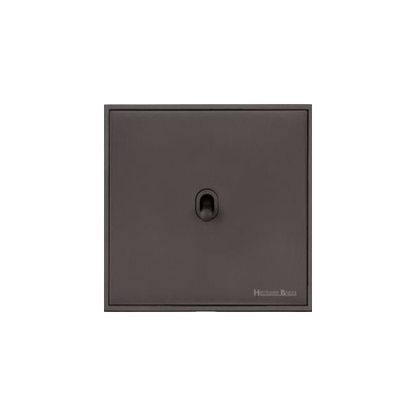 Executive Range Matt Bronze Switches & Sockets, EX9 - 1 Gang Stockholm Toggle by Heritage Brass By M-Marcus