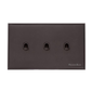 Executive Range Matt Bronze Switches & Sockets, EX9 - 3 Gang Stockholm Toggle by Heritage Brass By M-Marcus