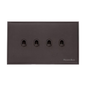 Executive Range Matt Bronze Switches & Sockets, EX9 - 4 Gang Stockholm Toggle by Heritage Brass By M-Marcus