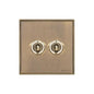 Executive Range Antique Brass Switches & Sockets, EX91 - 2 Gang Toggle Switch by Heritage Brass By M-Marcus