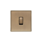 Executive Range Antique Brass Switches & Sockets, EX91 - 1 Gang Intermediate Rocker Switch by Heritage Brass By M-Marcus