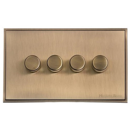 Executive Range Antique Brass Switches & Sockets, EX91 - 4G Multi Location Secondary Dimmer by Heritage Brass By M-Marcus