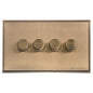Executive Range Antique Brass Switches & Sockets, EX91 - 4G Multi Location Secondary Dimmer by Heritage Brass By M-Marcus