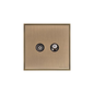 Executive Range Antique Brass Switches & Sockets, EX91 - TV/Satellite Socket by Heritage Brass By M-Marcus
