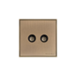 Executive Range Antique Brass Switches & Sockets, EX91 - 2 Gang TV Coaxial Socket by Heritage Brass By M-Marcus