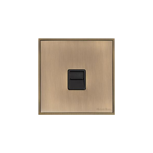 Executive Range Antique Brass Switches & Sockets, EX91 - 1 Gang Secondary Line Socket by Heritage Brass By M-Marcus