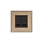 Executive Range Antique Brass Switches & Sockets, EX91 - 2 Gang Master Line Socket by Heritage Brass By M-Marcus