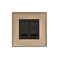 Executive Range Antique Brass Switches & Sockets, EX91 - 2 Gang CAT6 by Heritage Brass By M-Marcus