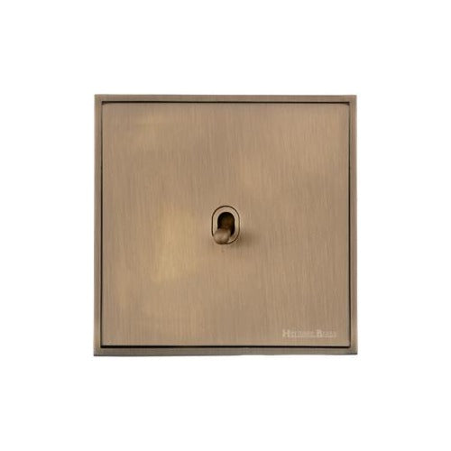 Executive Range Antique Brass Switches & Sockets, EX91 - 1 Gang Intermediate Stockholm Toggle by Heritage Brass By M-Marcus