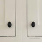 Matt Black Iron Oval Cabinet Knob by M Marcus - Heritage Brass
