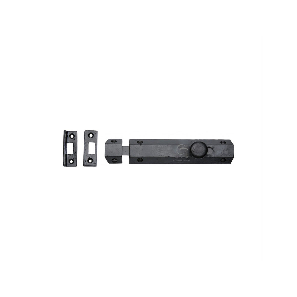 Black Iron Flat Bolt by M Marcus - Heritage Brass