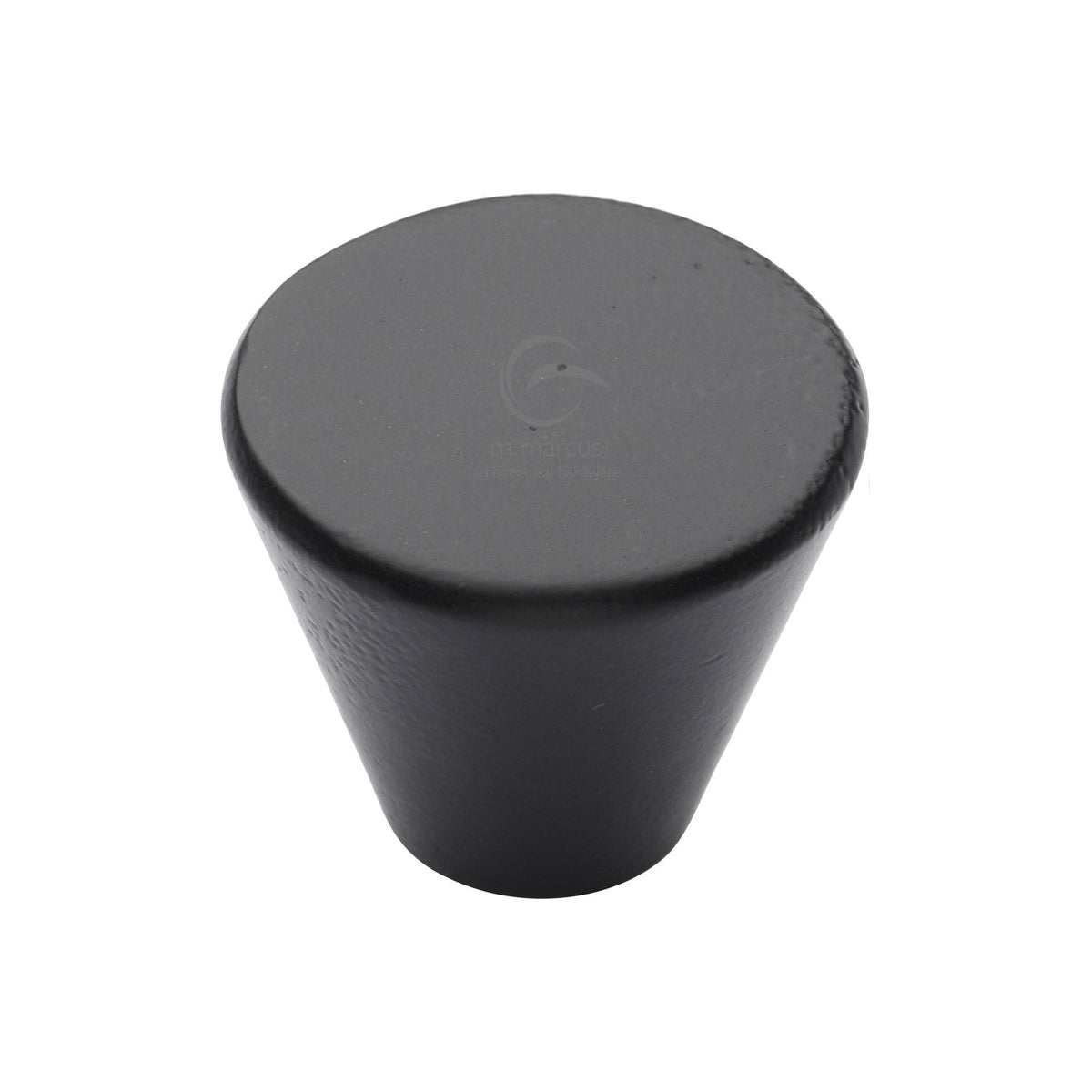 Matt Black Iron Round Cone Cabinet Knob by M Marcus - Heritage Brass