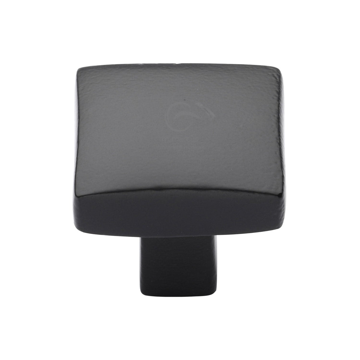 Matt Black Iron Square Convex Cabinet Knob by M Marcus - Heritage Brass